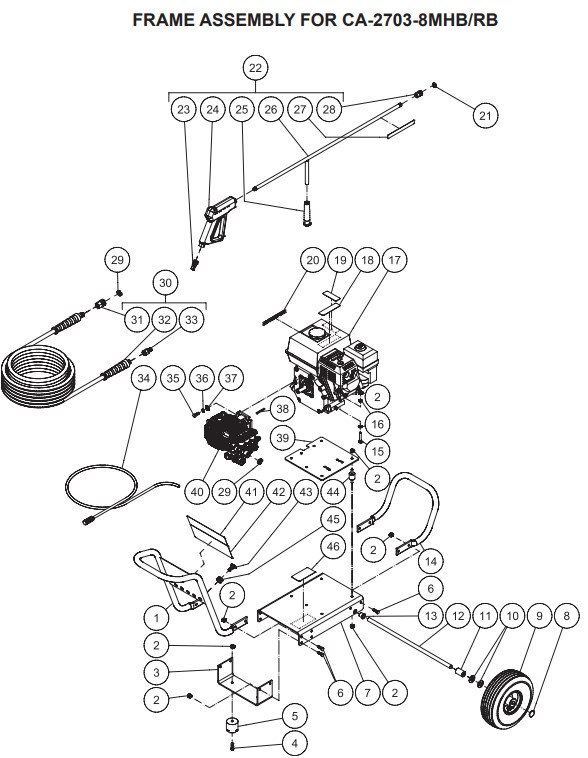 MITM CA-2703-8MRB pressure washer parts